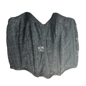 Vintage Lily of France Black lace Corset Top 34